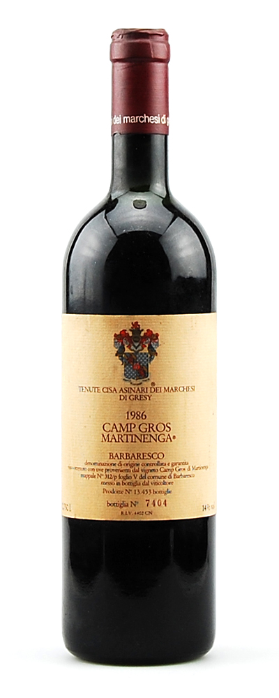 Wein 1986 Barbaresco Marchesi di Gresy Camp Gros Martinenga