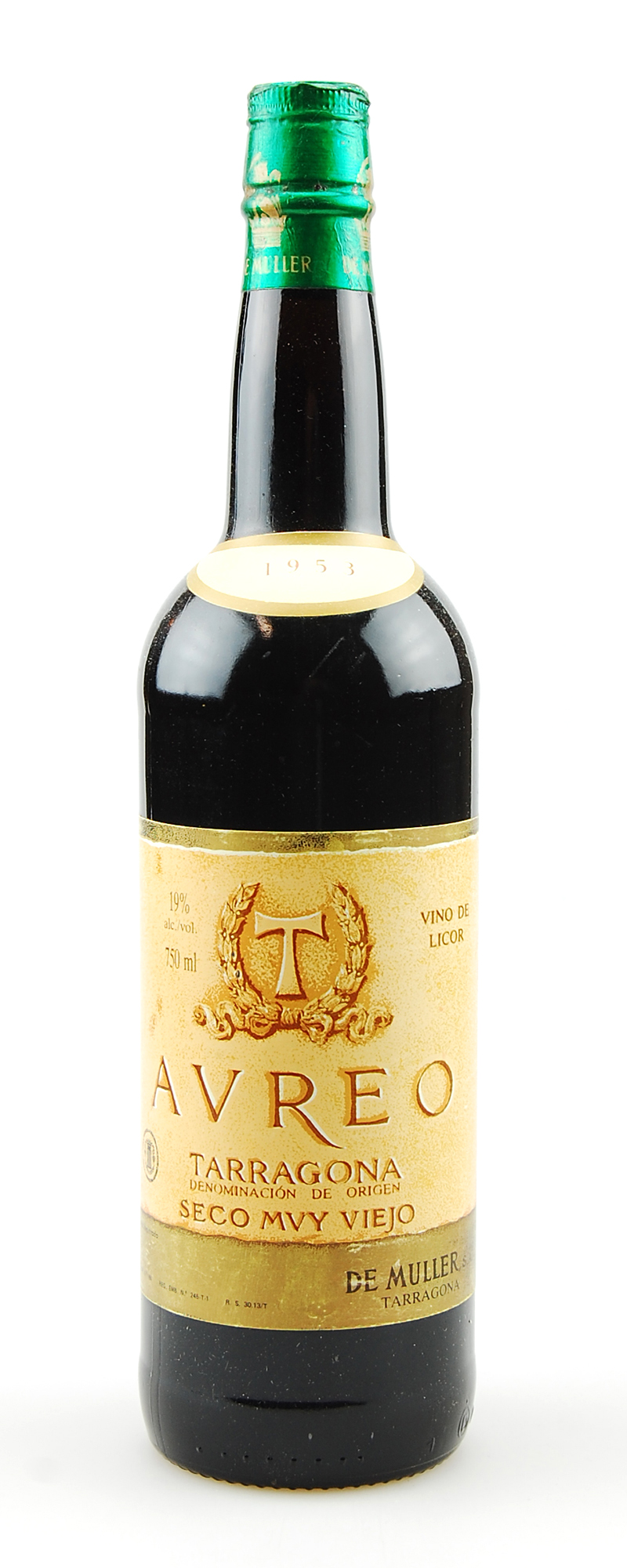 Wein 1953 De Muller AUREO Semi Dulce muy Vieho