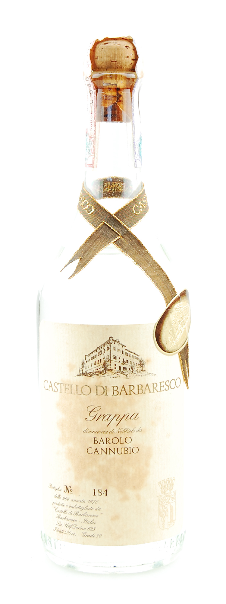 Grappa 1978 Barolo Cannubio Castello di Barbaresco