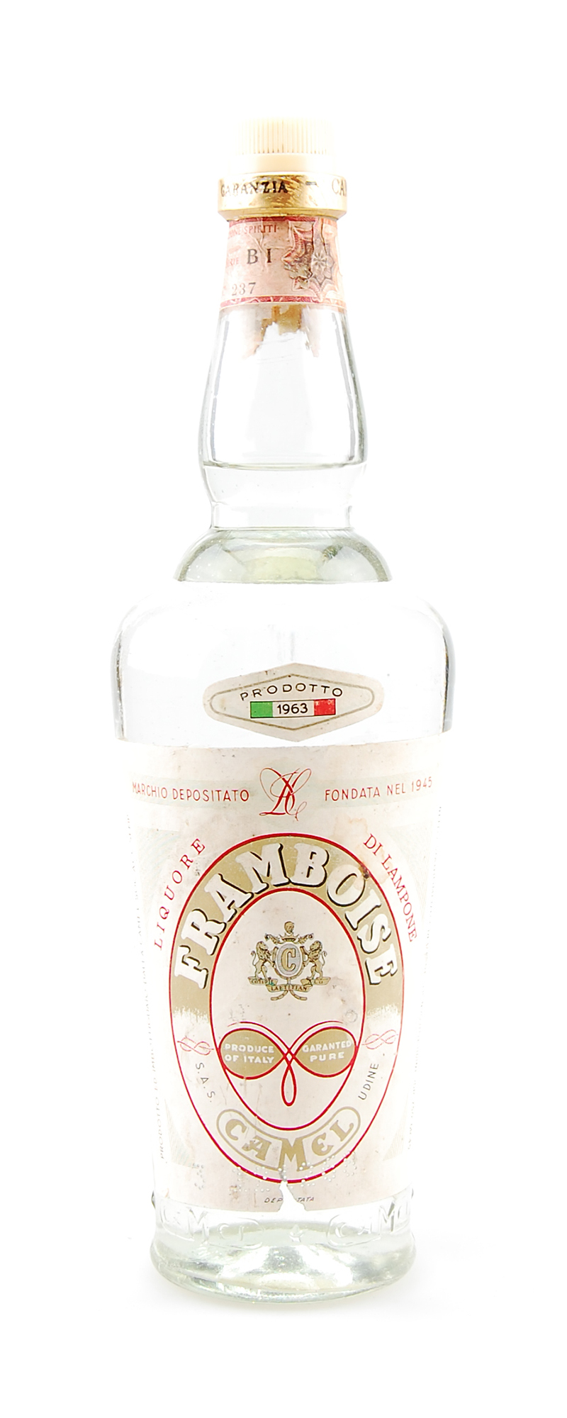 Obstbrand 1963 Camel Framboise Himbeerbrand