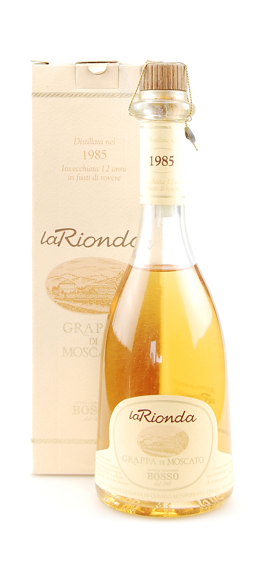 Grappa 1985 di Moscato Riserva Numerata Bosso La Rionda