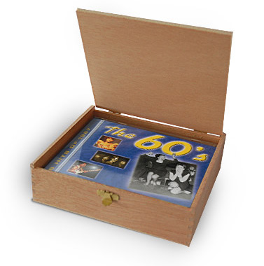 CD 1967 Musik Hits in Holzkiste mit edler Banderole