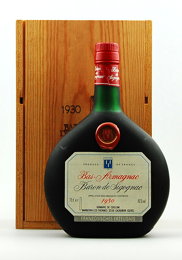 Armagnac 1930 Bas-Armagnac Baron de Sigognac