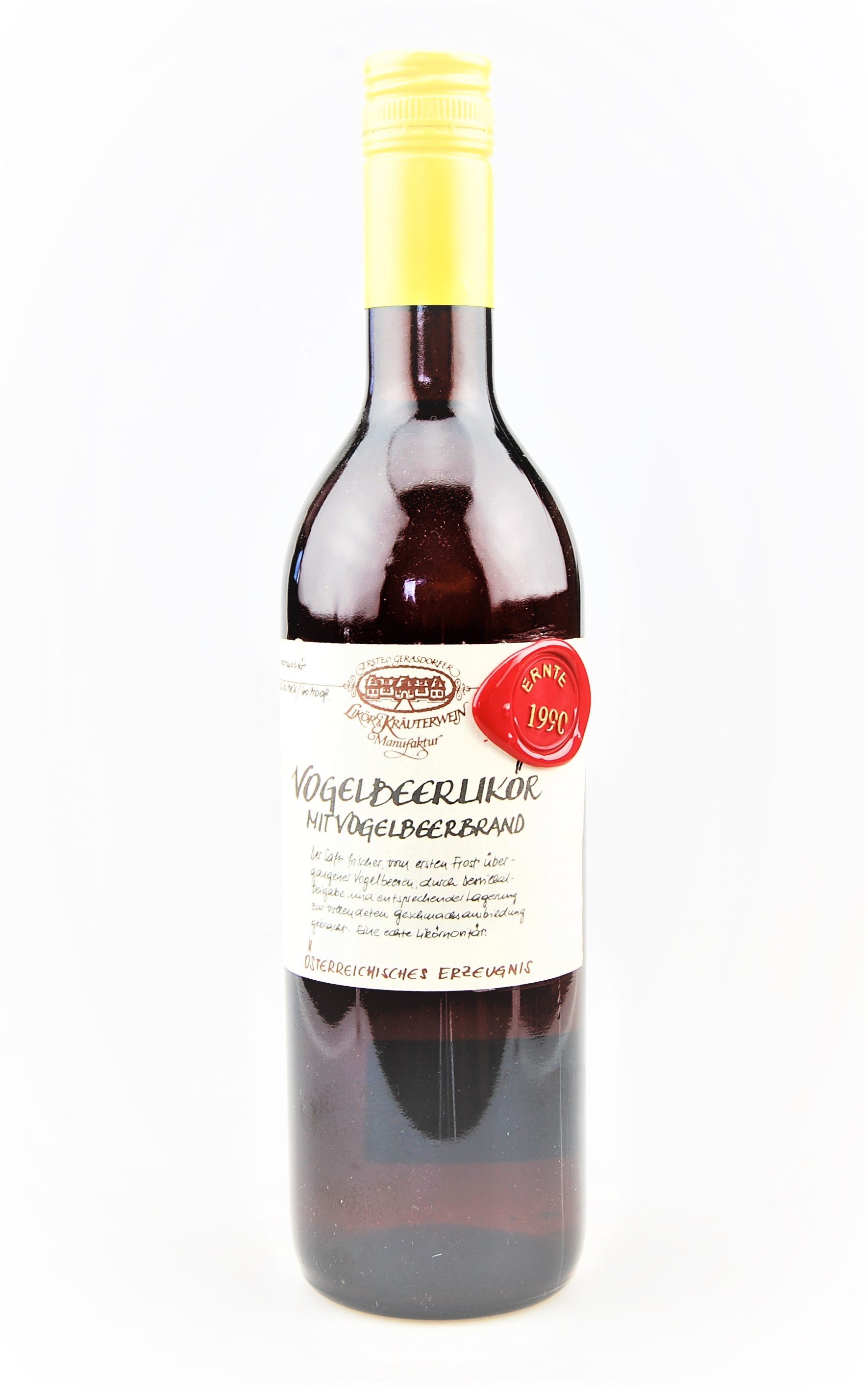 Obstbrand 1990 Vogelbeerlikör mit Vogelbeerbrand