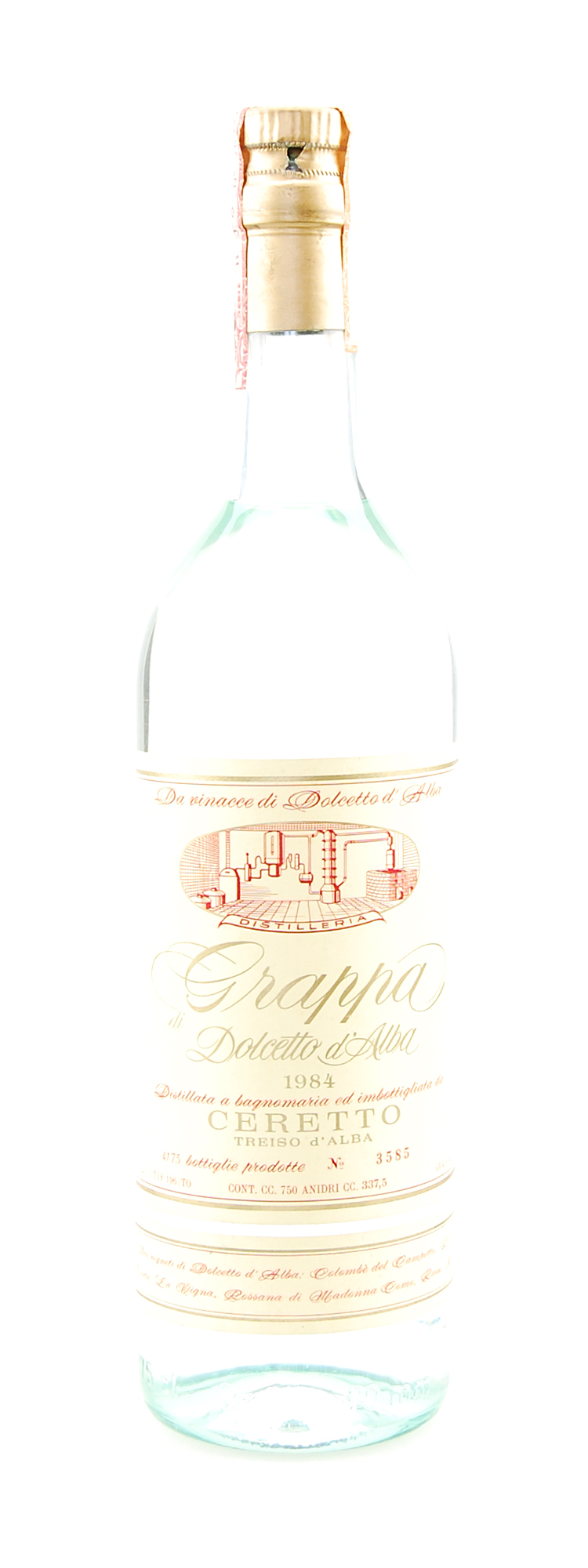 Grappa 1984 di Dolcetta d´Alba Numerata Ceretto