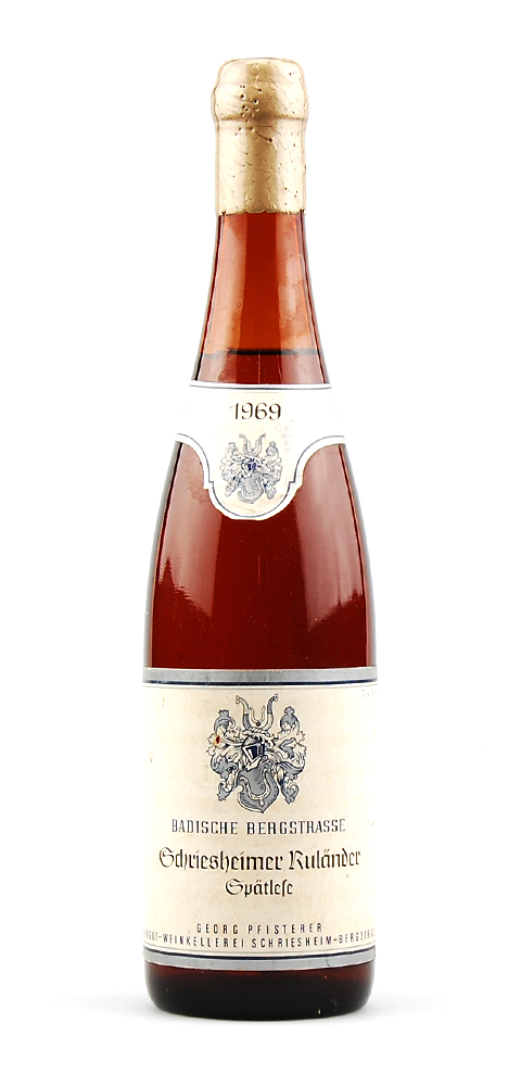 Wein 1969 Schriesheimer Ruländer Spätlese