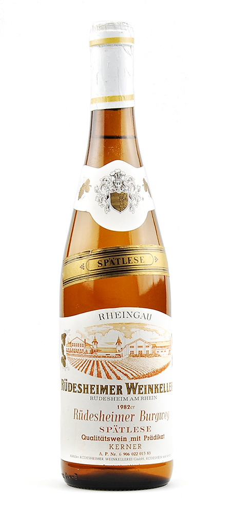 Wein 1982 Rüdesheimer Burgweg Kerner Spätlese