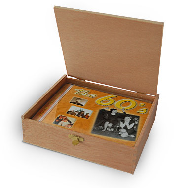 CD 1966 Musik Hits in Holzkiste mit edler Banderole