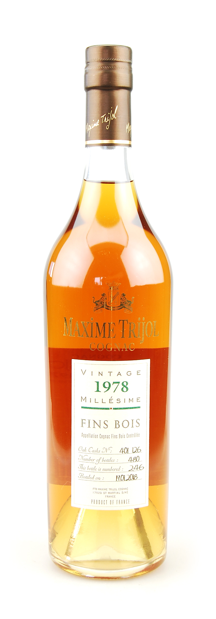 Cognac 1978 Maxime Trijol Fins Bois