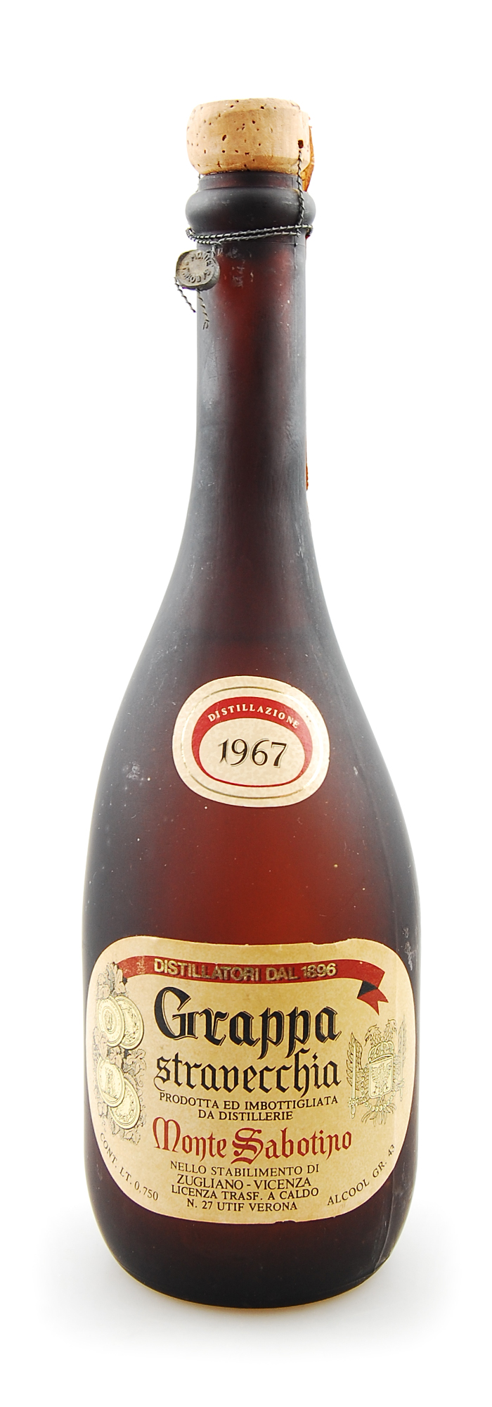 Grappa 1967 Monte Sabotino Stravecchia Zanin