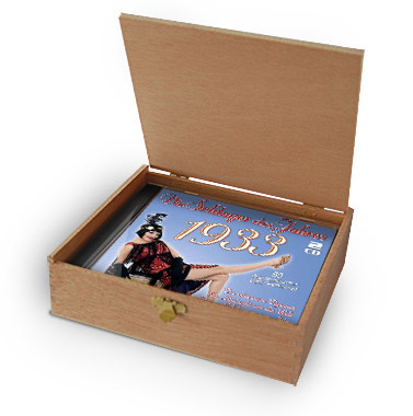 CD 1933 Schlager in Holzkiste mit Banderole und Siegel