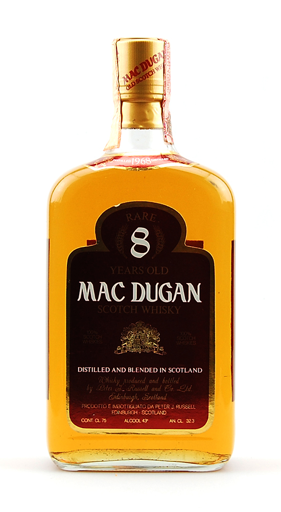 Whisky 1968 Mac Dugan Rare 8 Years Blended Scotch