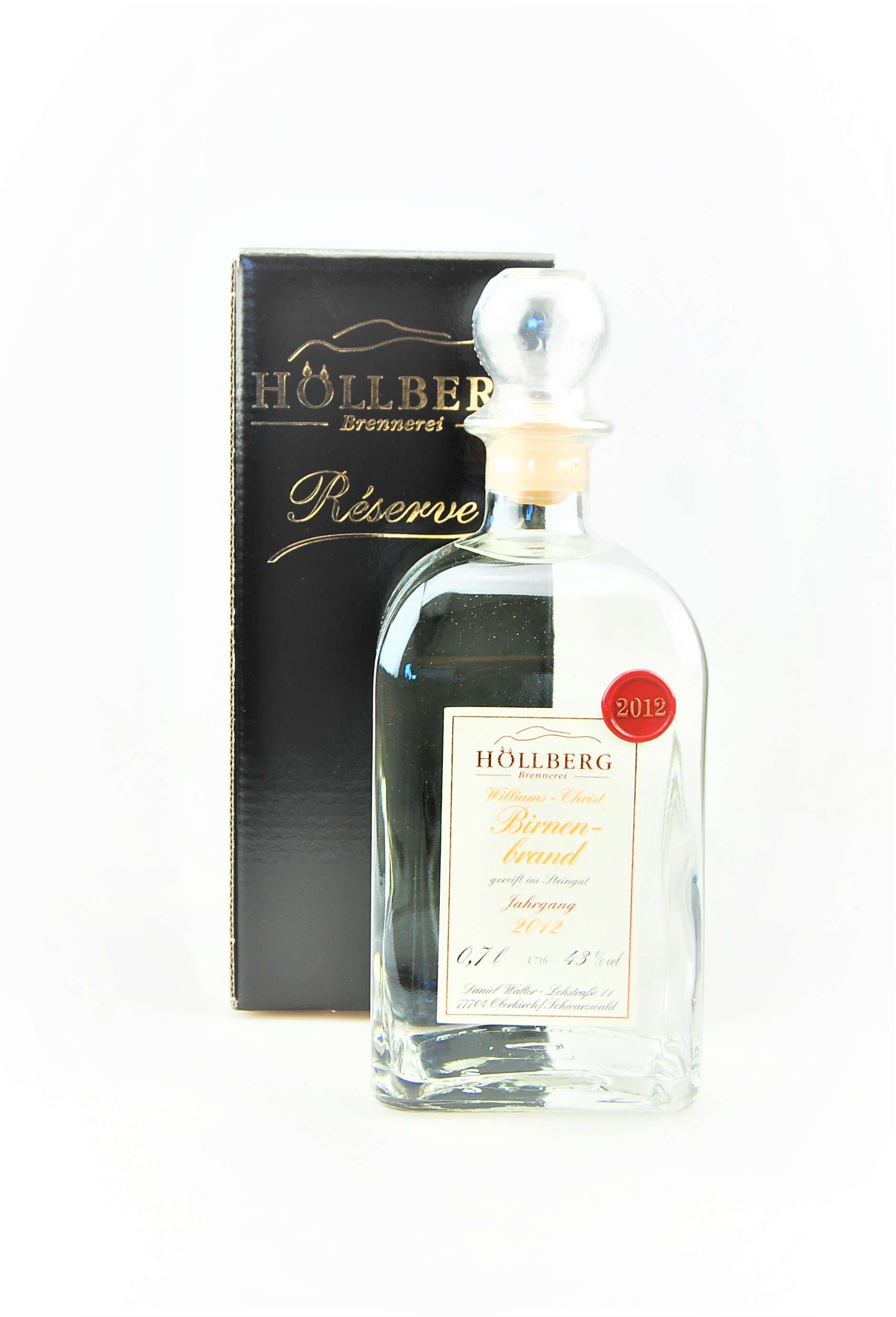 Obstbrand 2012 Williams Christ Birnenbrand Reserve