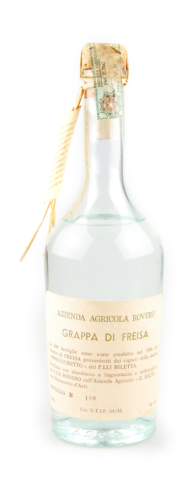 Grappa 1983 di Freisa Azienda Rovero