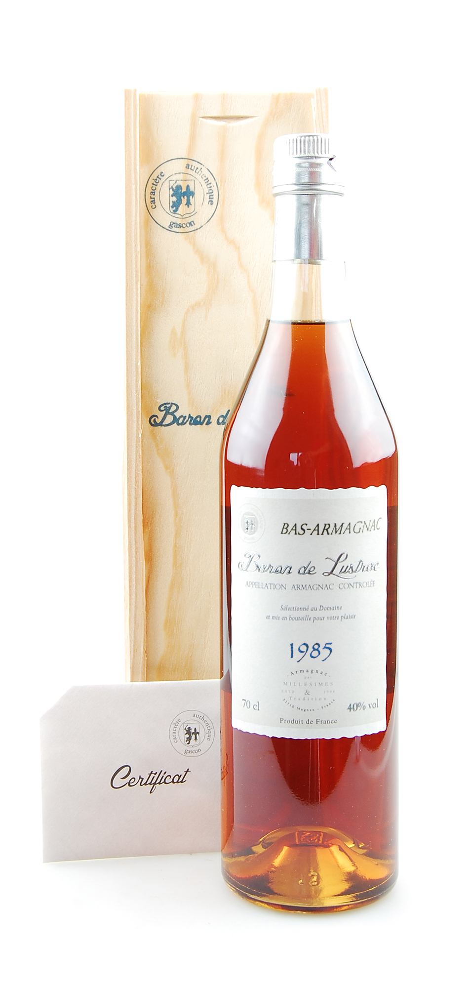 Armagnac 1985 Bas-Armagnac Baron de Lustrac 0,7l