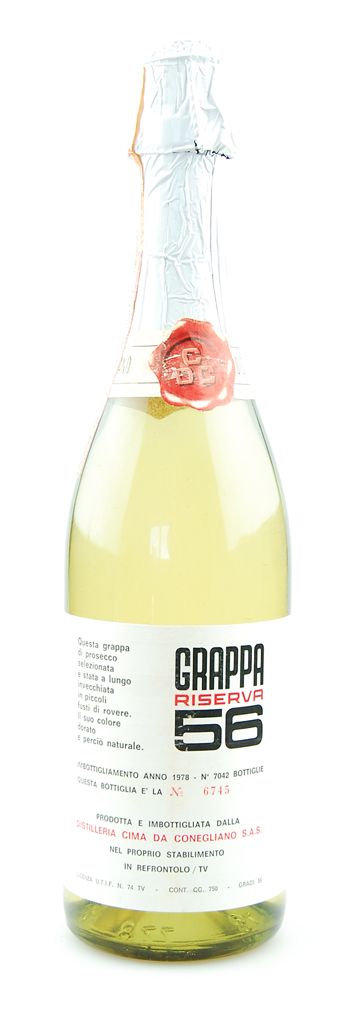 Grappa 1978 Riserva 56 di Prosecco invecchiata