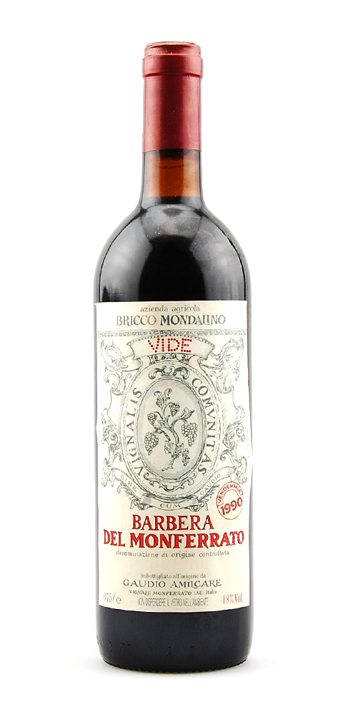 Wein 1990 Barbera del Monferatto Gaudio Amilcare