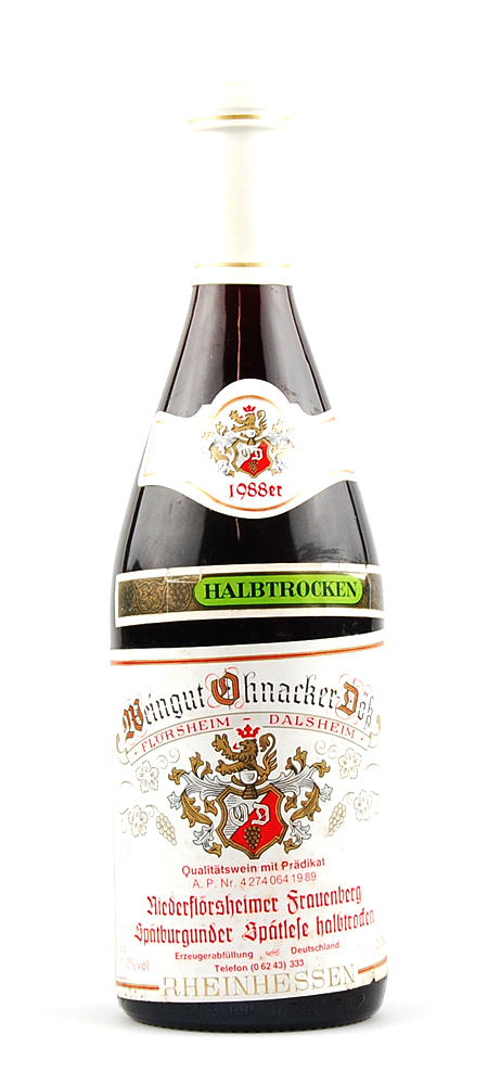 Wein 1988 Niederflörsheimer Frauenberg Spätlese