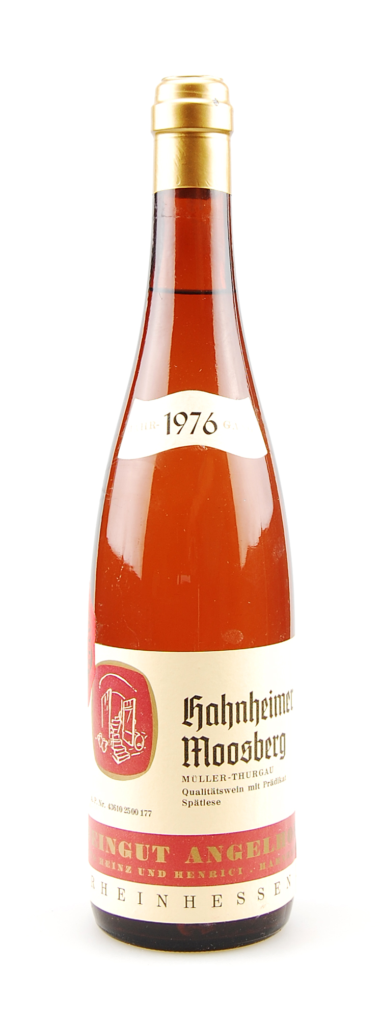 Wein 1976 Hahnheimer Moosberg Spätlese