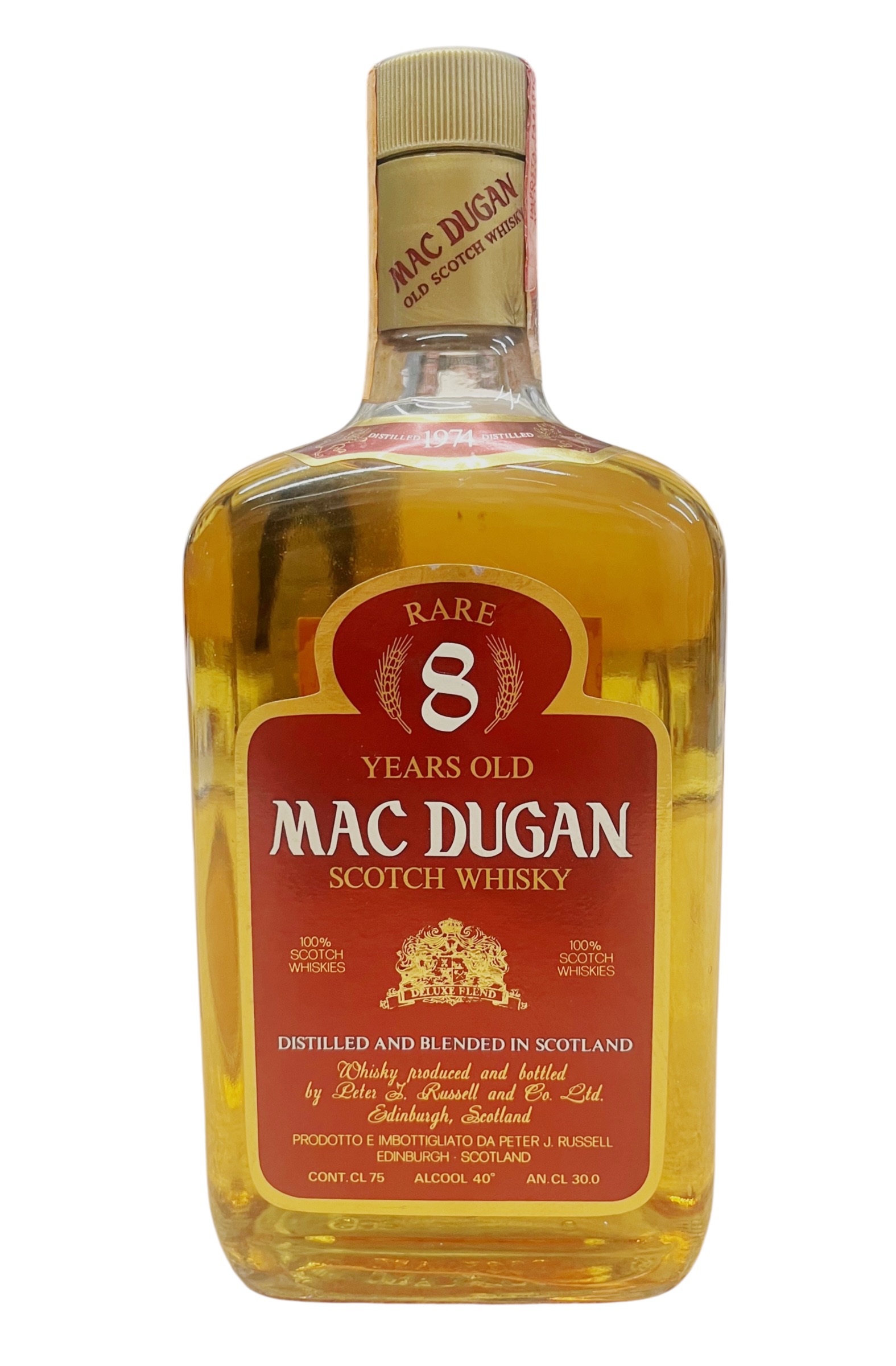 Whisky 1974 Mac Dugan Rare 8 Years Blended Scotch