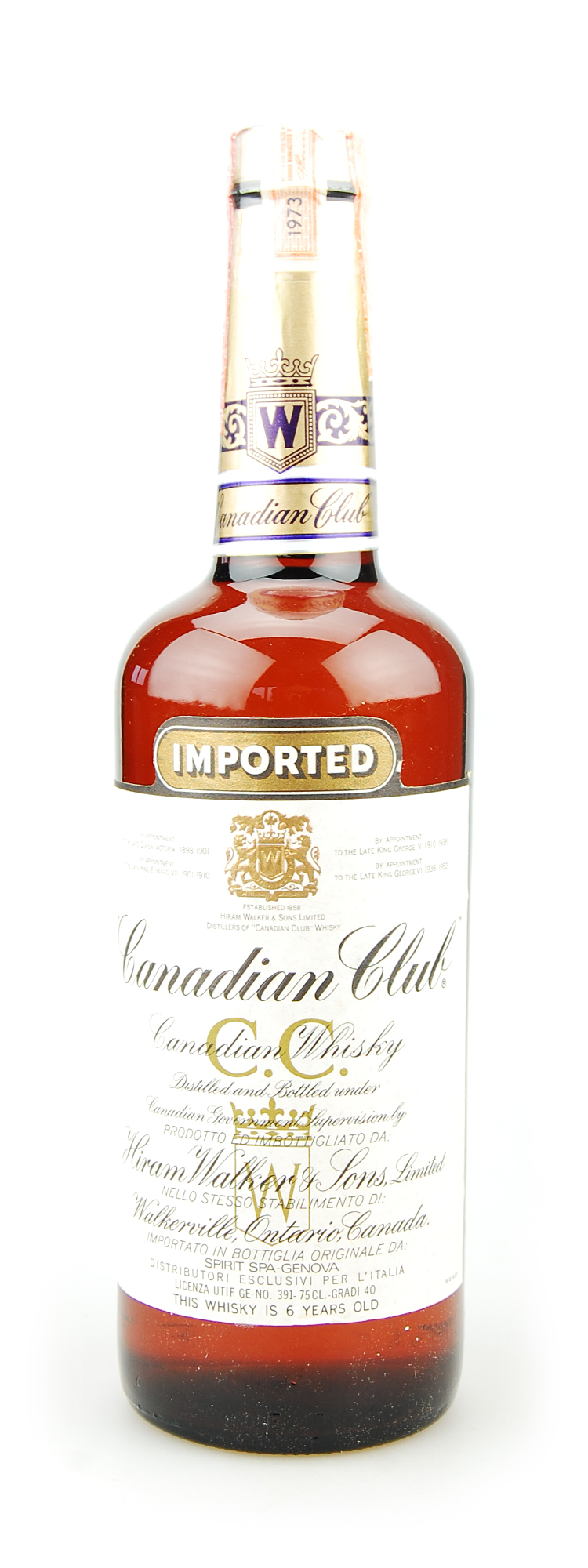 Whisky 1973 Canadian Club Whisky Hiram Walker